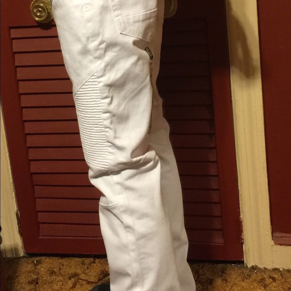 New Biker Jeans Men's Fashion Pleated Stretch - Picture 7 of 7